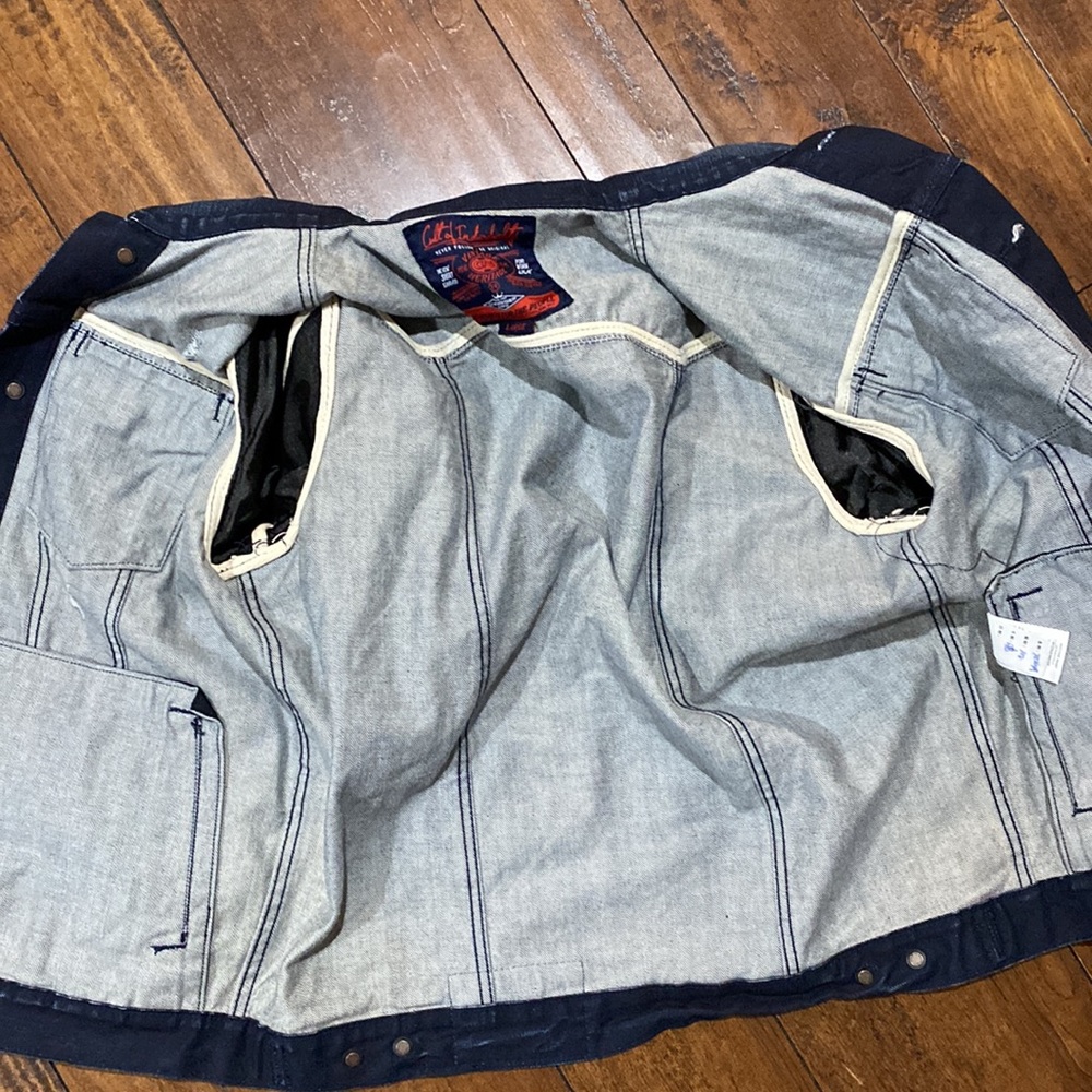 NWT Cult of Individuality SAMPLE Heritage Denim & Suede Jean Jacket #C65 - Picture 9 of 16